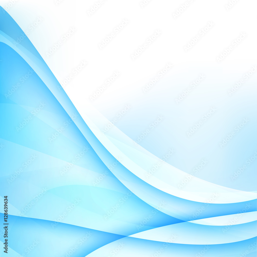 Aufkleber abstract background light blue curve and wave element vector ill