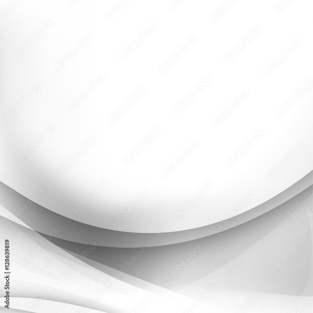 Poster abstract background light grey curve and wave element vector ill