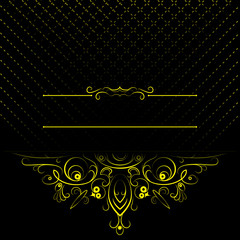 invitation card on a black background