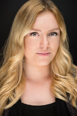 Naklejka premium Blonde serious woman
