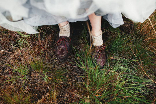 Dirty bride's shoes