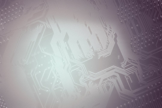 silhouette of a computer motherboard, as a background for your IT technology presentation