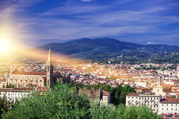 Obraz premium Italy. Florence. View of the city on top