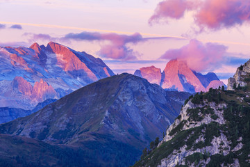 Sunrise in Dolomites