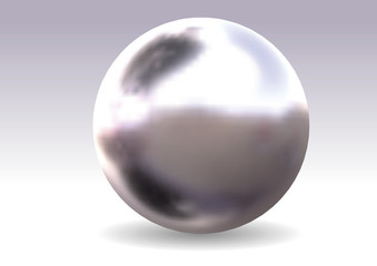 Metal polished sphere vector