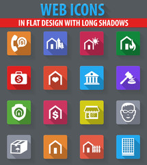 Real estate icons set