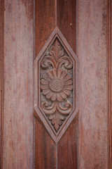 Wooden carving for door