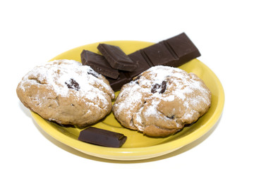 Печенье из гречневой муки с шоколадом