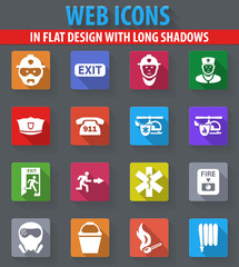 Emergency icons set