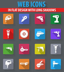 Power tools icons set