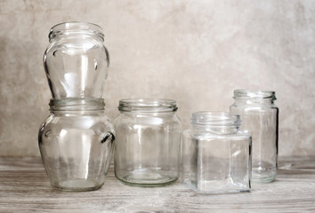 empty glass jars