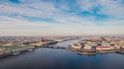 Fototapeta na wymiar Aerial view of St. Petersburg, city center