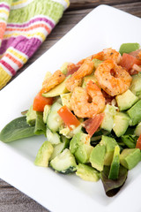 Shrimp and avocado salad