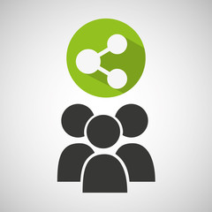 social media group sharing design vector illustration eps 10