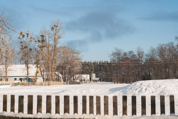 Winter Russian provincial landscape