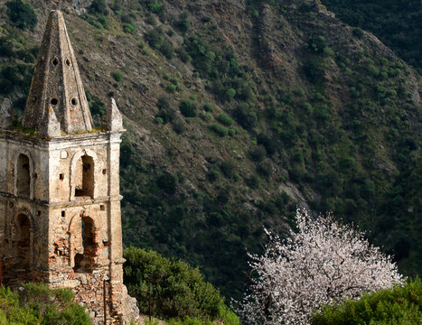 The church near the Amendolea's Castle, Reggio Calabria, Calabria, Italy