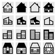 Set of icons of houses