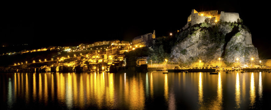 Scilla by night, Reggio Calabria, Calabria, Italy