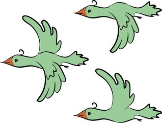 Sketch of flying bird