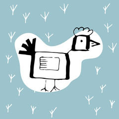 The symbol of the coming new year 2017 the rooster. The emblem of the Chinese new year animal cock