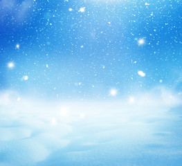 Winter Christmas landscape. 