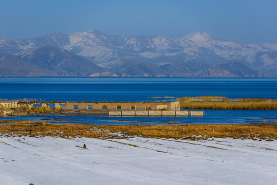 Majestic view of lake Sevan, Armenia