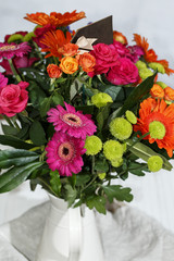 Colorful bouquet of lowers