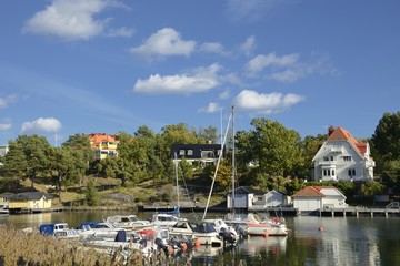 Fototapeta na wymiar Harbor in Nynashamn - Sweden.