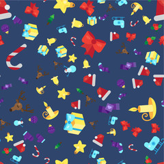 Obraz premium Merry Christmas Seamless Pattern