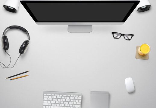Maquettes de bureau de graphiste