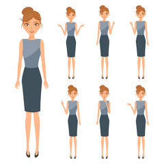 Fototapeta premium Business woman character. Vector people design. Business woman occupation.