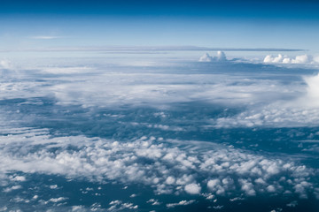 Fototapeta na wymiar Clouds in sky atmosphere panorama. Outdoor planet