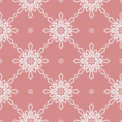 Christmas snowflakes seamless background.