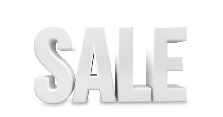 sale white isolated 3d render