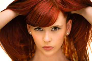 Beautiful Young Redhead Woman