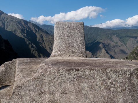 The Machu Picchu, solar clock named Intihuatana.