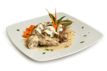 Involtini di manzo con formaggio e pancetta