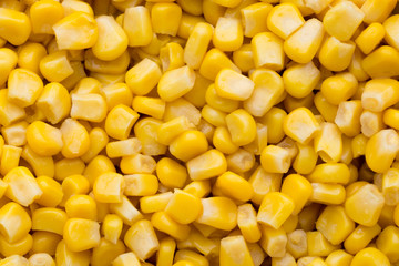Bulk of yellow corn grains texture.