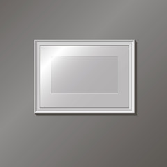 Empty, frame on the wall, editable, template, vector illustration