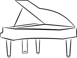 Piano made of lines