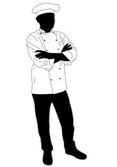 cook chef confidently posing