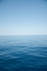 Mediterranean blue sea horizon