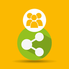 social media group sharing design vector illustration eps 10