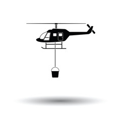 Fire service helicopter icon