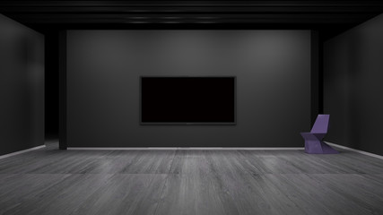 Naklejka na ściany i meble TV display 3D rendering