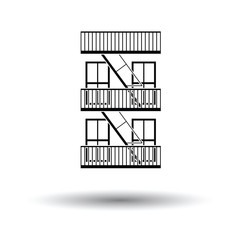 Emergency fire ladder icon