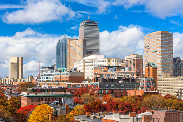 Boston Skyline in Autumn