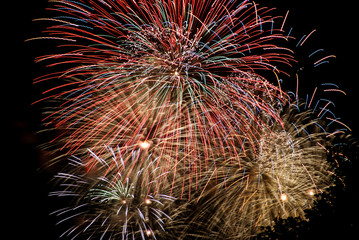 Fireworks Close-Up with Black Background 2