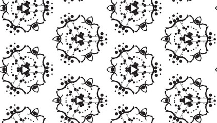 seamless pattern. Abstract stylish background with stylized petals