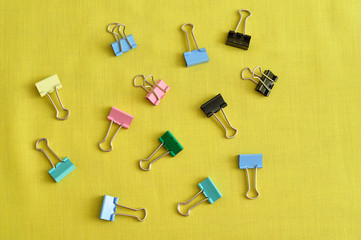 Obraz premium Colorful binder clips